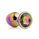 Дополнительное фото Анальная пробка с камнем Gleaming Love Multicolour Plug Medium разноцветная 8,3 см
