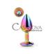 Додаткове фото Анальна пробка з каменем Gleaming Love Multicolour Plug Medium різнокольорова 8,3 см