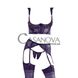 Додаткове фото Комплект білизни Abierta Fina Sensual Suspender Set чорний