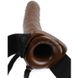 Дополнительное фото Полый страпон Hollow Strap-On коричневый 20,5 см