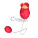 Додаткове фото Вагінально-кліторальний вібратор Flower Love Egg червоний