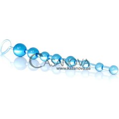Основне фото Анальний ланцюжок Jelly Anal Beads блакитний 29 см