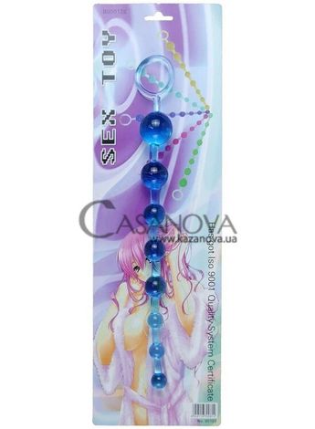 Основное фото Анальная цепочка Jelly Anal Beads голубая 29 см