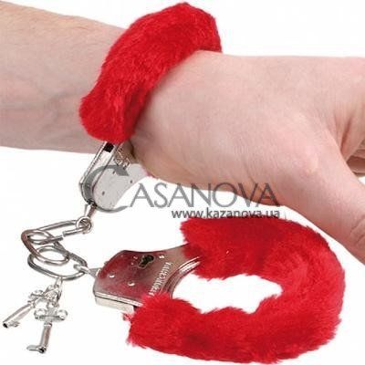 Основное фото Наручники с плюшем Furry Fun Cuffs красные