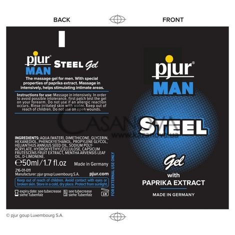 Основное фото Возбуждающий крем Pjur Man Steel Gel 50 мл