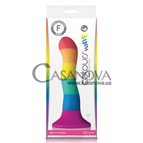 Основне фото Стимулятор із присоскою Colours Pride Edition Wave Dildo 19 см