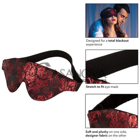 Основне фото Маска на очі California Exotic Novelties Scandal Blackout Eye Mask червона з чорним