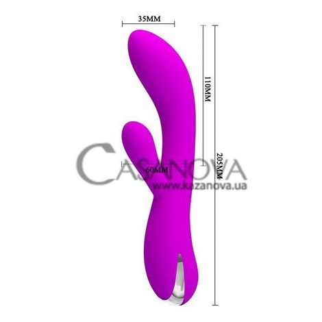 Основное фото Rabbit-вибратор с функцией нагрева Pretty Love Wilbur пурпурный 20,5 см