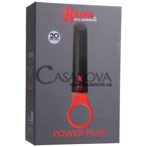 Основное фото Вибратор с кольцом Kink Power Play красно-чёрный 13,3 см