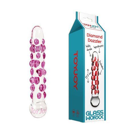 Основное фото Фаллоимитатор из стекла Glass Worxx Diamond Dazzler Pink 17 см