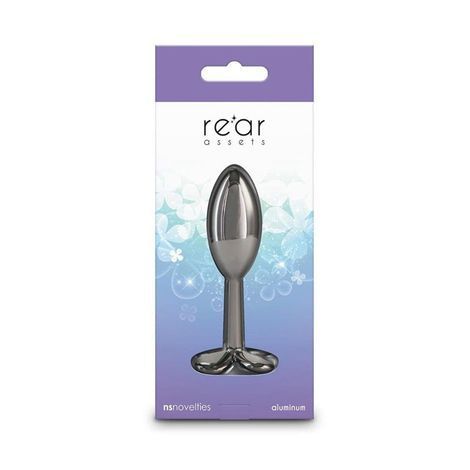 Основное фото Металлический анальный плаг NS Novelties Rear Assets Clover серый 9,2 см