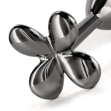 Основное фото Металлический анальный плаг NS Novelties Rear Assets Clover серый 9,2 см