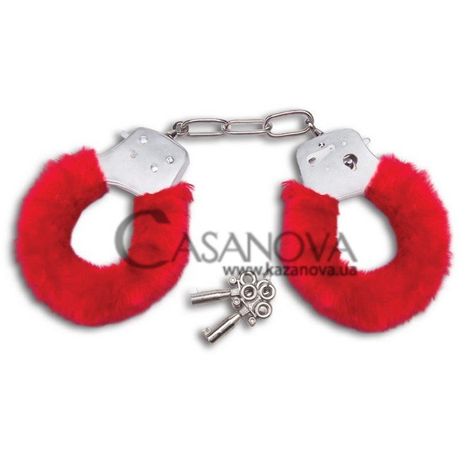 Основне фото Наручники з плюшем Furry Fun Cuffs червоні