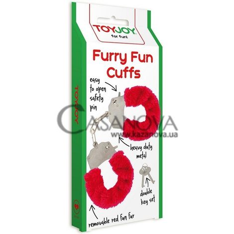 Основне фото Наручники з плюшем Furry Fun Cuffs червоні