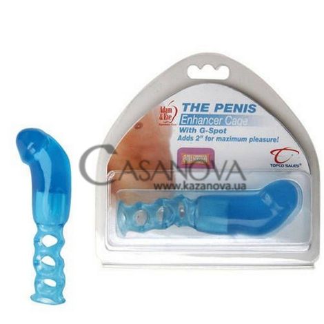 Основное фото Насадка-удлинитель The Penis Enhancer Cage голубая
