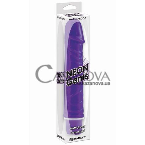 Основное фото Реалистичный вибратор Neon Gems фиолетовый 19,7 см