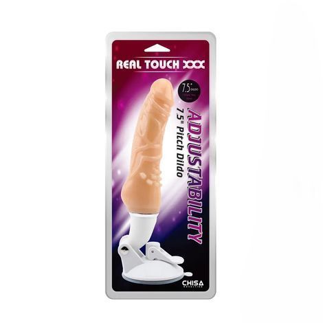 Основное фото Реалистичный вибратор на присоске Chisa Novelties Real Touch XXX Adjustability Pitch Dildo 7.5" телесный 25,5 см