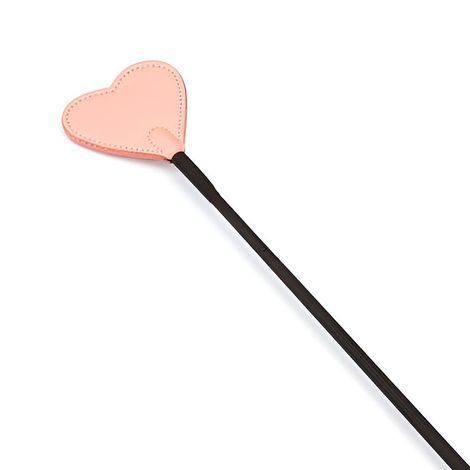 Основное фото Шлёпалка Liebe Seele Dark Candy Pink Vegan Leather Riding Crop with Heart Shape Tip розовое золото