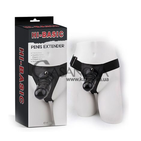 Основное фото Страпон Hi-Basic Penis Extender чёрный 19 см