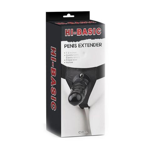 Основное фото Страпон Hi-Basic Penis Extender чёрный 19 см