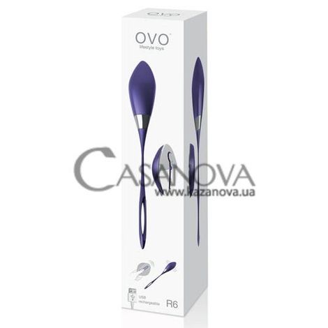 Основное фото Вагинальное виброяйцо OVO R6 фиолетовое 8 см