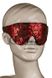 Додаткове фото Маска на очі California Exotic Novelties Scandal Blackout Eye Mask червона з чорним