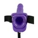 Дополнительное фото Полый вибрострапон 7 Vibrating Hollow Strap-On With Balls фиолетовый 19 см