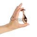 Дополнительное фото Анальная пробка Rosy Gold Nouveau Anal Plug розовое золото с чёрным камнем 9,5 см
