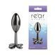 Дополнительное фото Металлический анальный плаг NS Novelties Rear Assets Clover серый 9,2 см