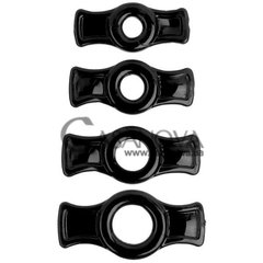 Основное фото Эрекционные кольца TitanMen Cock Ring Set чёрные