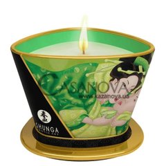 Основне фото Свічка для масажу Shunga Massage Candle зелений чай 170 мл