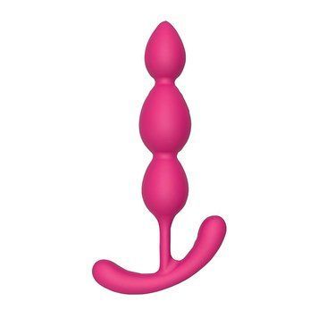 Основне фото Анальний ланцюжок Dream Toys Cheeky Love Silky Smooth T-Teardrop рожевий 14 см