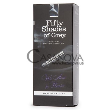 Основное фото Вибропуля Fifty Shades of Grey We Aim to Please серебристая 8,5 см