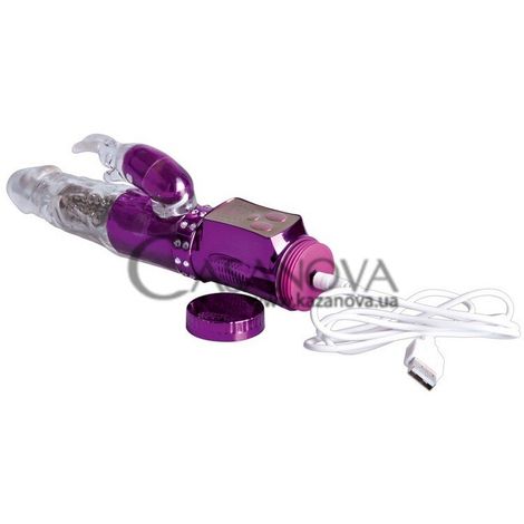 Основное фото Rabbit-вибратор Diamond Affairs USB прозрачно-фиолетовый 22 см