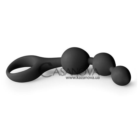 Основное фото Анальная цепь EasyToys Triple Teaster чёрная 15,5 см