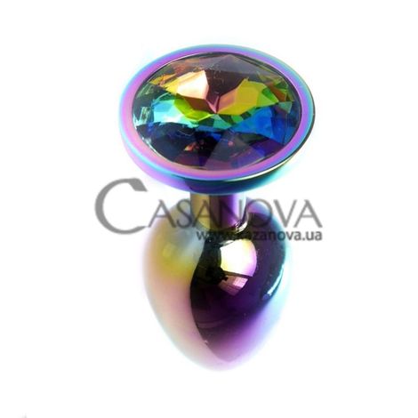 Основное фото Анальная пробка с кристаллом Boss Series Exclusivity разноцветная 7 см