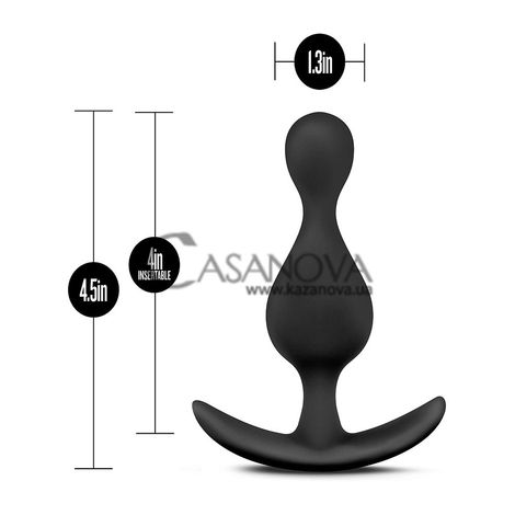 Основное фото Анальная пробка Wave Plug Blush черная 11,4 см