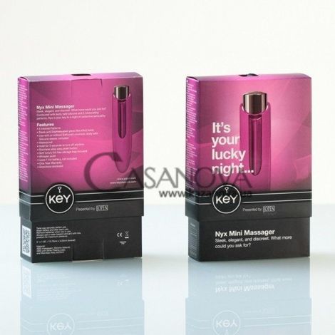 Основне фото Міні-вібратор KEY Nyx Mini Massager рожевий 12,7 см
