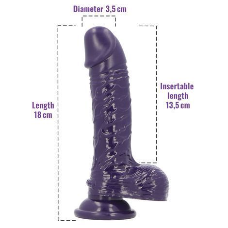 Основное фото Реалистичный фаллоимитатор с ароматом ежевики Toyz4lovers Delicious Dildo пурпурный 18 см