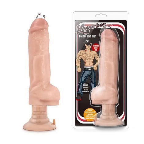 Основне фото Реалістичний вібратор на присосці з кільцем у голівці Blush Coverboy Bad Boy Next Door тілесний 27,9 см