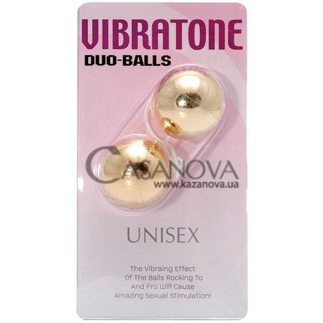 Основное фото Вагинальные шарики Vibratone Duo-Balls золотистые