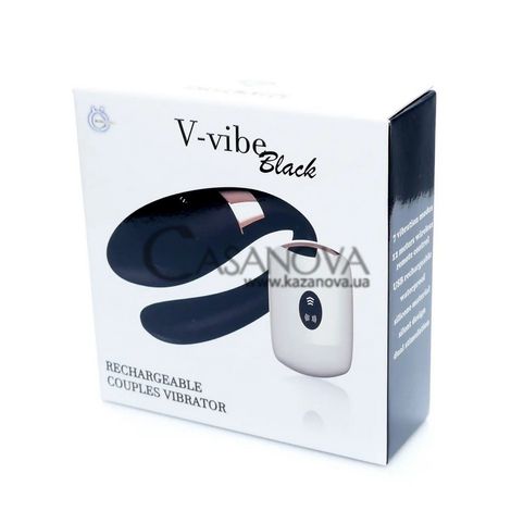 Основное фото Вибратор для пар Boss Series V-Vibe черный 7,5 см