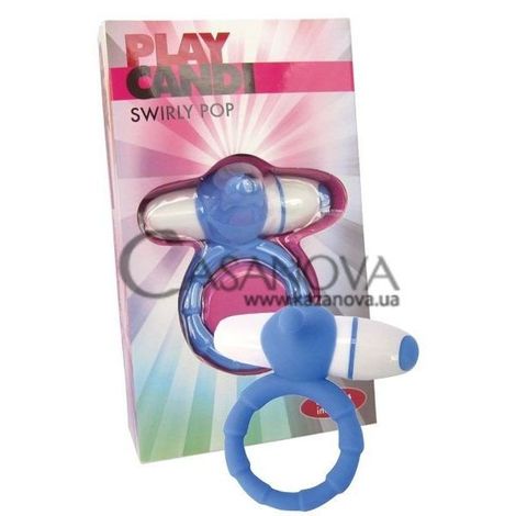Основное фото Виброкольцо Play Candi Swirly Pop голубое