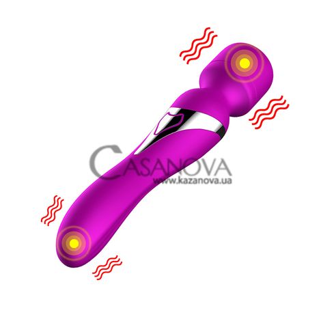 Основне фото Вібромасажер Boss Series Foxshow Silicone Dual Massager фіолетовий 22,6 см