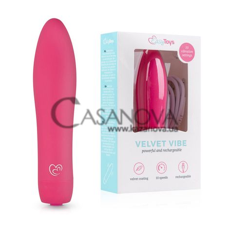 Основное фото Вибропуля EasyToys Velvet Vibe розовая 11 см