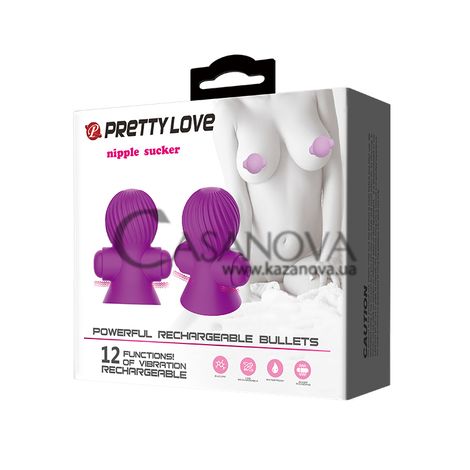 Основное фото Вибростимуляторы для сосков Lybaile Pretty Love Nipple Sucker фиолетовые 7,2 см