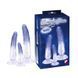 Додаткове фото Набір анальних фалоімітаторів You2Toys Crystal Clear Anal Training Set Three Dildos In One Set блакитний