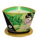 Додаткове фото Свічка для масажу Shunga Massage Candle зелений чай 170 мл
