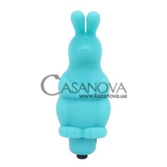 Основное фото Вибронасадка на палец MisSweet Sweetie Rabbit голубая 10 см