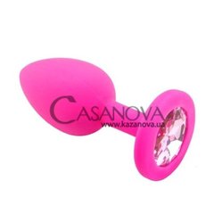 Основное фото Анальная пробка Seamless Pink Silicone Light Pink S розовая 7,5 см